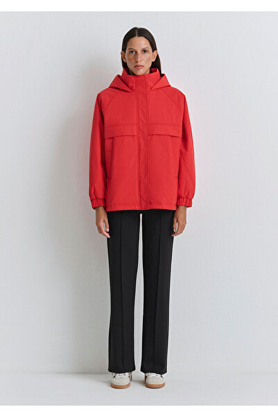 Mavi Wasserabweisender roter Mantel mit Kapuze 1110348-70461