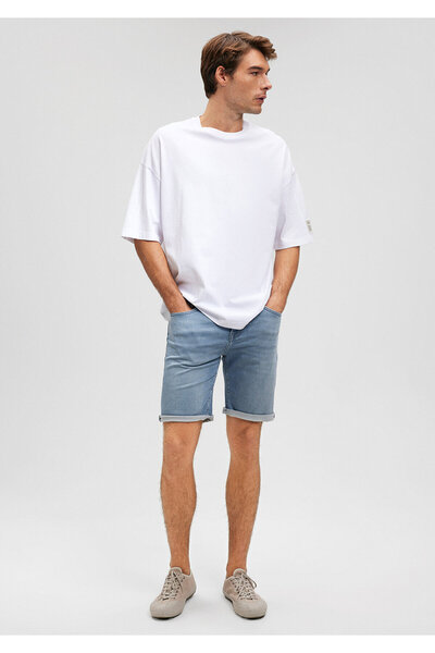 Mavi Brian Sporty Puslu Açık Mavi Jean Şort 0418487659