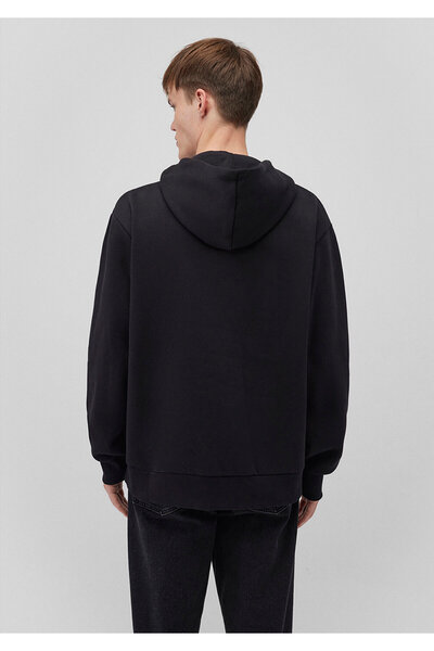 Mavi Černá mikina s kapucí s potiskem 0610960-900