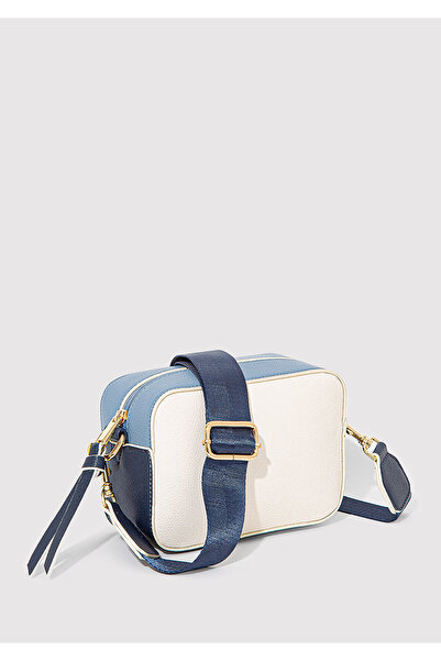 Mavi Weiße Umhängetasche mit marineblauem Riemen1910084-32184