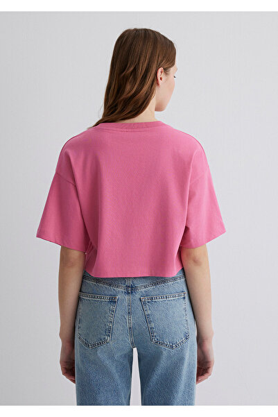Mavi Τυπωμένο λογότυπο Pink Crop T-shirt Crop / Short Cut1611585-84670