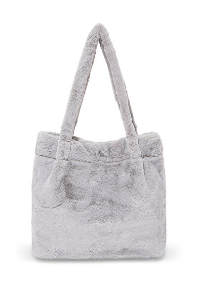 Mavi Gray Plush Shoulder Bag 197617-85550