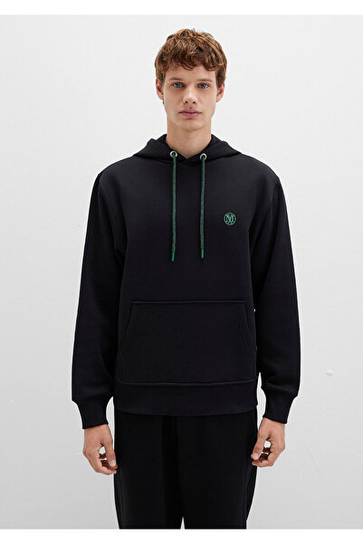 Mavi Λογότυπο Κεντημένο με Κουκούλα Μαύρο Φούτερ 065809-900