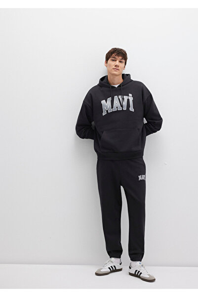 Mavi Logo Printed Black Sweatpants 0010207-900
