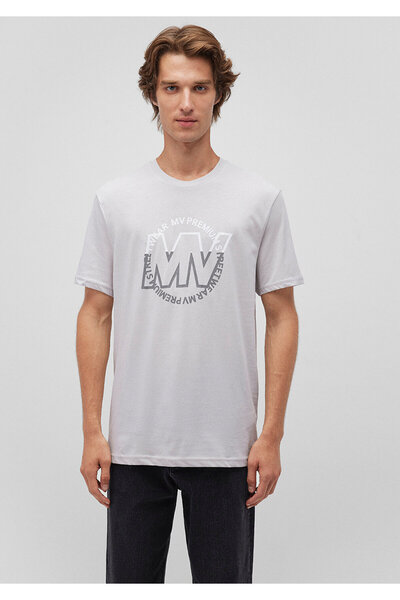 Mavi Logo Printed Gray T-Shirt Regular Fit / Regular Fit 0610309 -80618