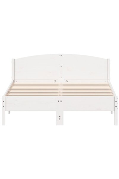 vidaxl Bed Frame without Mattress White 140x200 cm Solid Wood Pine