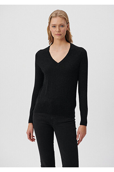 Mavi Yün Karışımlı V Yaka Antrasit Kazak Slim Fit / Dar Kesim 1710400-86422