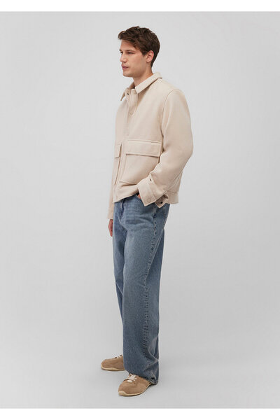 Mavi Beige Stamped Coat Oversize / Wide Cut 0110241 -70134