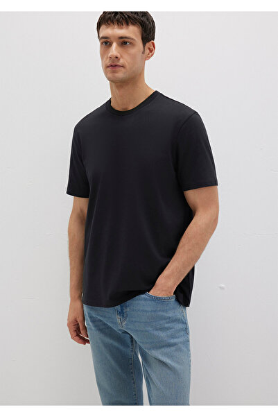 Mavi Schwarzes T-Shirt aus Bio-Baumwolle, reguläre Passform 066483 -900