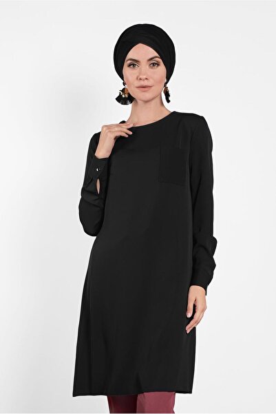 Alvina 40169 Model Basic Tunic - Side Slit