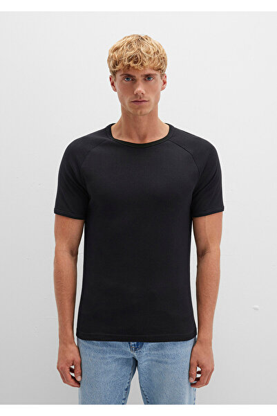 Mavi Μπλουζάκι με λεπτομέρεια σε μαύρο ραβδί -06605902