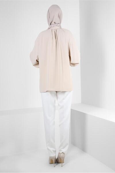 Alvina Δεμένος λεπτομερής γιακάς - Μπλούζα 43869