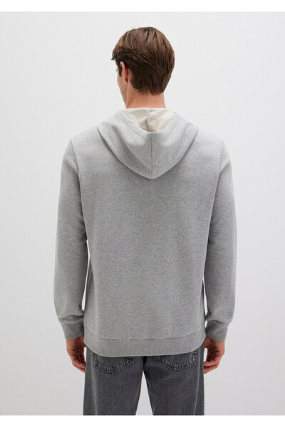 Mavi Φούτερ με λογότυπο με κουκούλα γκρι 065606-28387