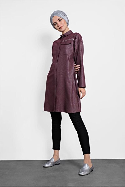 Alvina Shirt Collar Buttoned Tunic - 40211