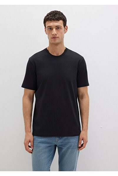 Mavi Schwarzes T-Shirt aus Bio-Baumwolle, reguläre Passform 066483 -900