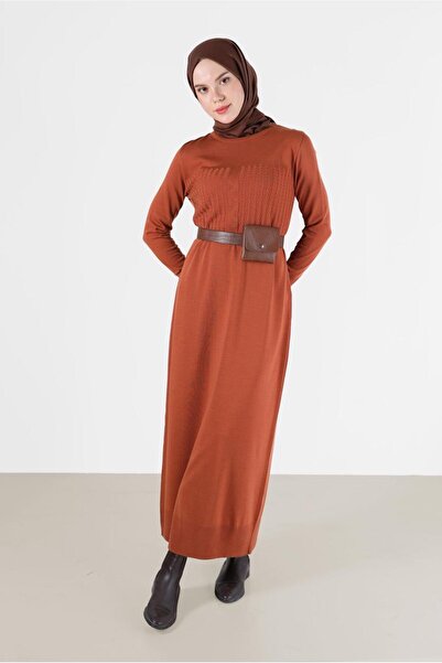 Alvina HAIR KNITTED PATTERNED KNITWEAR DRESS 42015