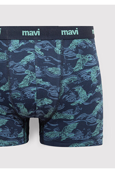 Mavi Eagle Printed Navy Blue Boxer 092434-33482