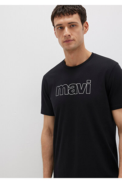 Mavi Λογότυπο Μαύρο T-Shirt Slim Fit / Slim Fit 065781-900