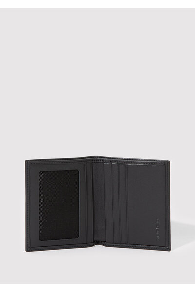 Mavi Anthrazitfarbene Lederbrieftasche mit Seal-Logo 091242 -25765