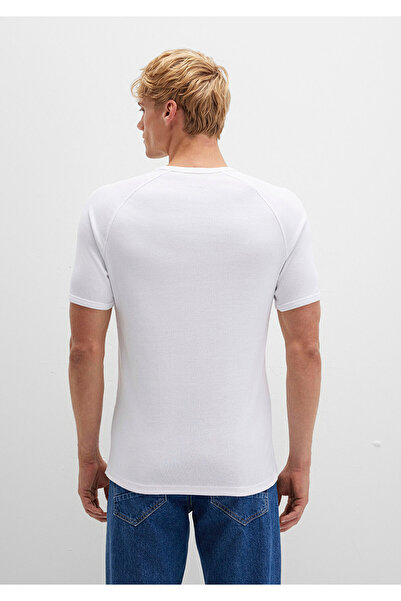 Mavi Μπλουζάκι με λεπτομέρεια σε λευκό ραβδί -06605622