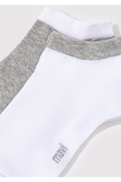 Mavi 2 Πακέτο Λευκά Γκρι Μποτάκια Κάλτσες 090273-20844
