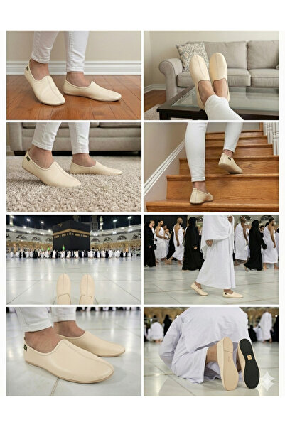 Bukond 100% δερμάτινα παπούτσια Hajj Umrah Tawaf και παπούτσια για το σπίτι που δεν εκπλέκουν ιδρώτα