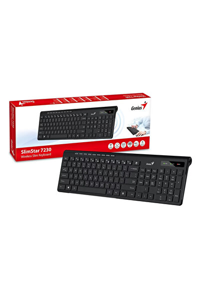 GENIUS Ασύρματο πληκτρολόγιο USB Slimstar 7230, μαύρο