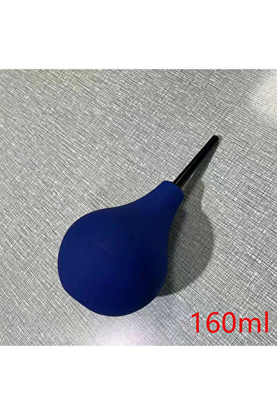 TEXSENDA لمبة حقنة شرجية، مجموعة حقنة شرجية، جهاز شطف أزرق داكن (160 مل)