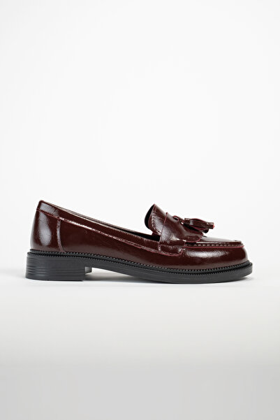 MARSEDO Дамски мокасини Ежедневни обувки Lipa бордо лачена кожа