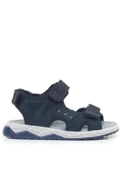 Rakerplus Чорна натуральна шкіра - дитячі сандалі з застібкою на липучці