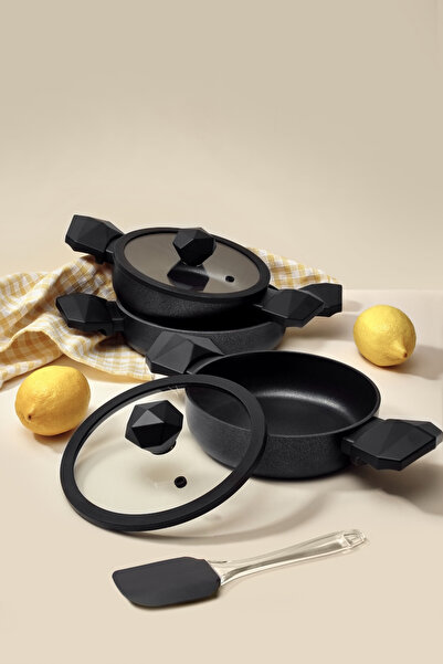 Gigilli GAL 7 Parça Sahan Seti (Siyah)