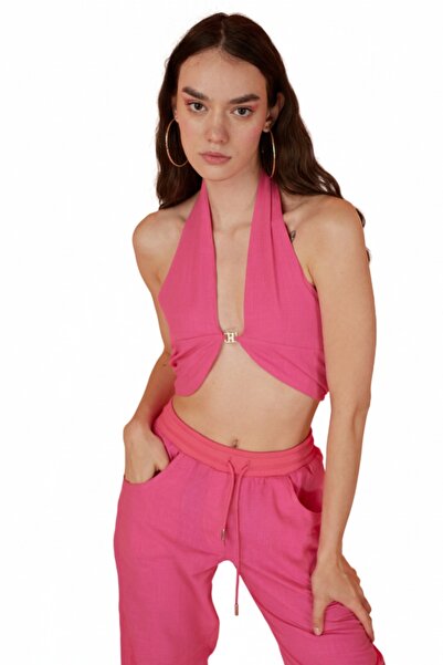 HOLLY LOLLY Розова блуза с аксесоари Koton Fabric H