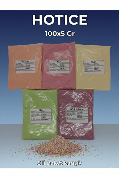 Meyve Aromalı Içecek Tozu 5'li Paket 500gr