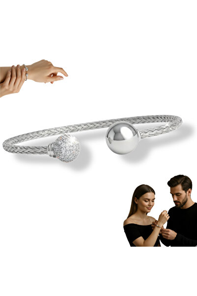 Sentivo Bratara argint 925 Dama, placat cu Rodiu, piatra Zirconiu, dimensiune fixa, perfecta cadou