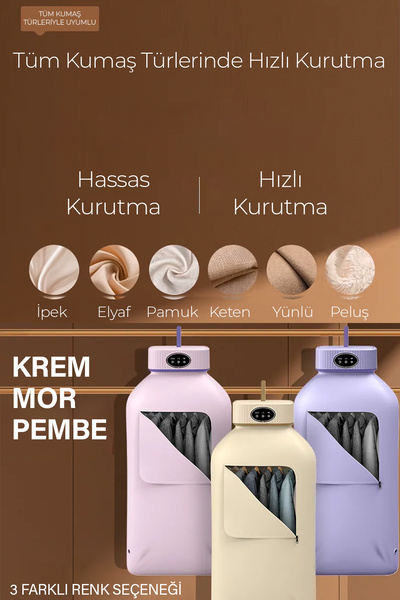 ROBO Katlanır Çamaşır Kurutma Makinesi Mor