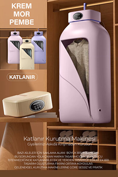 ROBO Katlanır Çamaşır Kurutma Makinesi Mor