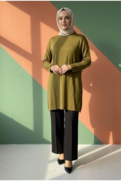 MODARTE Kol Desen Detaylı Salaş Triko