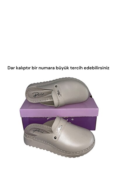 Perla Ayder bej önü kapalı ortopedik ev iş yeri dışarı günlük sabo terlik