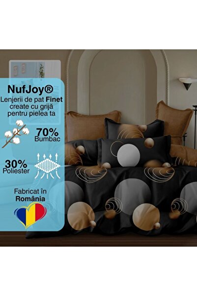 NufJoy Double Bed Set Finet Thick 6-piece (Fitted 160x200/180x200, Duvet 200x230, 2x70x70, 2x50x70)