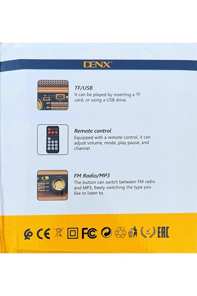 Generic DENX Old Radio Speaker Bluetooth & HIFI-Speaker with Remote control, Sd Card, Usb And Aux Port Radio