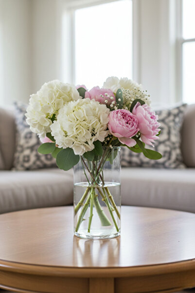 Paşabahçe Silindir Cam Vazo Dekoratif El İmalati Orta 29X14 cm