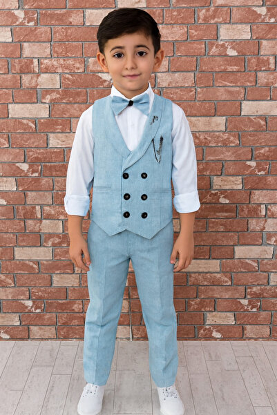 HAYTA Set vestă pentru copii - Set Vienna Water Green cu cămașă