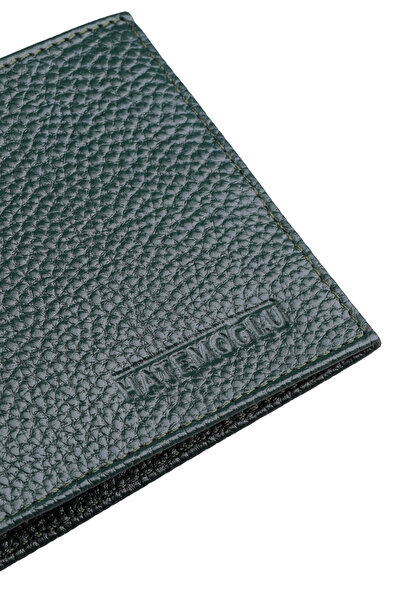 Hatemoğlu Khaki Boxed 100% Genuine Leather Men's Wallet
