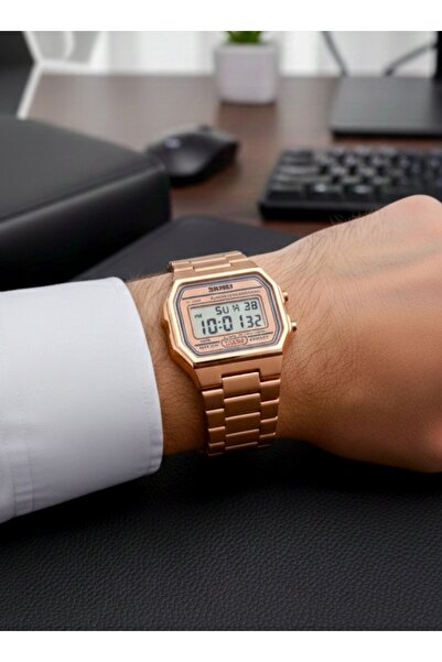 PW POLO WHITE New Season Copper Color Digital Men's Wristwatch
