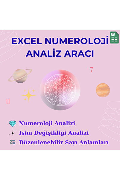 35CC SOFT Numeroloji Programı – Excel Tabanlı Lisanslı Yazılım (Dijital Teslim)