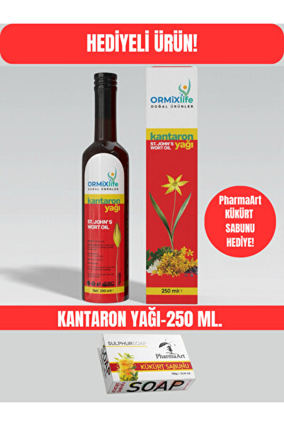 ORMİXlife Sarı Kantaron Yağı 250 ml – Kükürt Sabunu Hediyeli - Soğuk Sıkım – ...