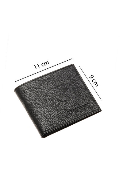 Hatemoğlu Black Genuine Leather Men's Wallet - Boxed 100%