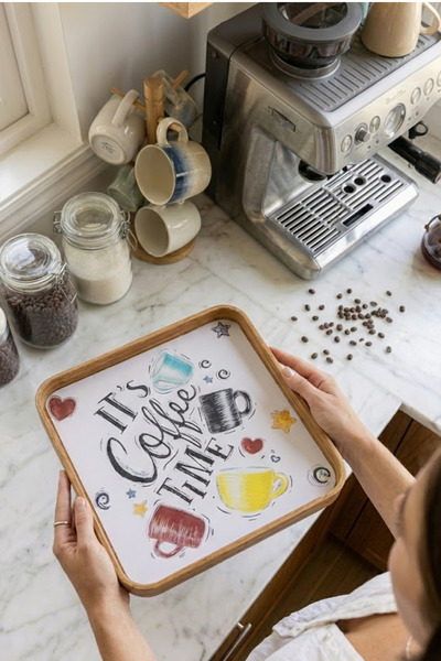 Arma House صينية تقديم وقت القهوة 25x25 سم