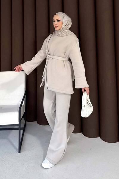 Melike Tatar Zipper Detailed Three Thread Suit 76-5504