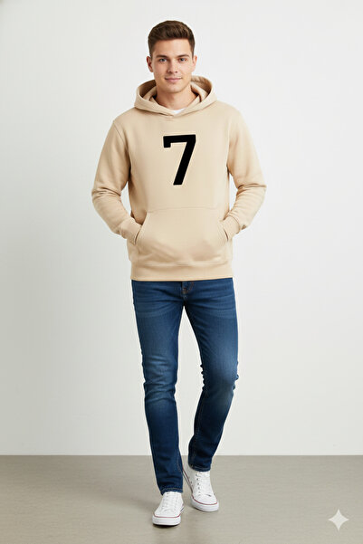 woonkey Unisex Hooded Sweatshirt Hoodie 7 Printed Inner Cotton 3 Thread Sweat Trend Model